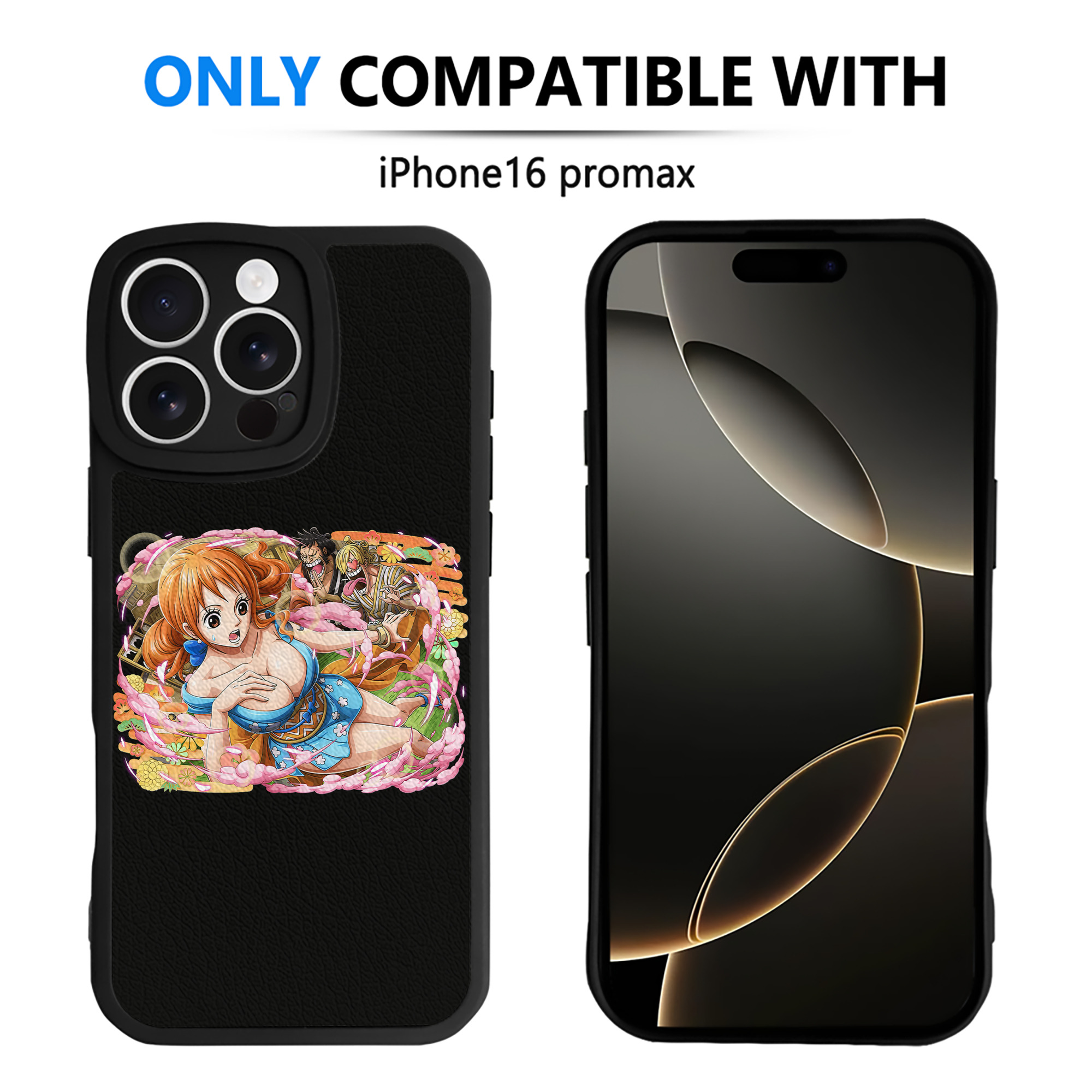 （画像用） ワンピース ナミ ONE PIECE Nami 【iPhone 16シリーズ対応】シリコンスマホケース（レザー調） 材質：シリコン